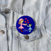 Alle Kinder brauchen Liebe: Dunkelblau Button (Beispiel)