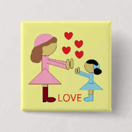 Alle Kinder brauchen Liebe: Gelb Button