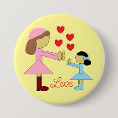 Alle Kinder brauchen Liebe: hellgelb Button (Vorderseite)