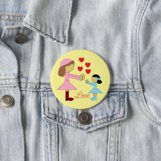 Alle Kinder brauchen Liebe: hellgelb Button (Beispiel)