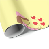 Alle Kinder brauchen Liebe: Hellgelb Geschenkpapier (Rolleneckpunkt)