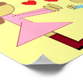 Alle Kinder brauchen Liebe: Hellgelb Poster (Ecke)