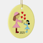 Alle Kinder brauchen Liebe Keramik Ornament (Rechts)