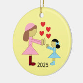 Alle Kinder brauchen Liebe Keramik Ornament (Links)