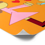 Alle Kinder brauchen Liebe: Orange Poster (Ecke)