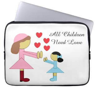 Alle Kinder brauchen Liebe: Weiß Laptopschutzhülle