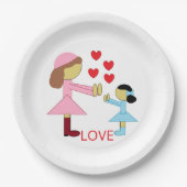 Alle Kinder brauchen Liebe: Weiß Pappteller (Vorderseite)