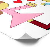 Alle Kinder brauchen Liebe: Weiß Poster (Ecke)