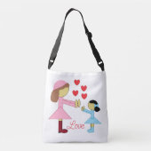 Alle Kinder brauchen Liebe: Weiß Tragetaschen Mit Langen Trägern (Rückseite)