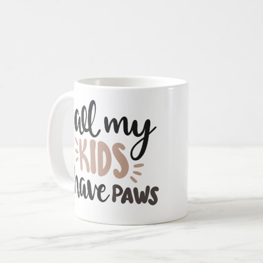 Alle Kinder haben Klauen (Katzen, Hunde, Haustiere Kaffeetasse (Vorderseite Links)