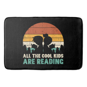 Alle Kinder lesen Retro Read Book Lover Boys Gi Badematte