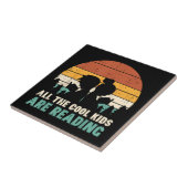 Alle Kinder lesen Retro Read Book Lover Boys Gi Fliese (Seite)