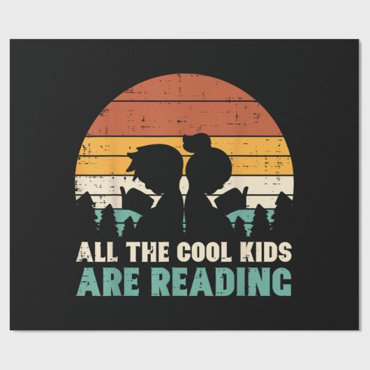 Alle Kinder lesen Retro Read Book Lover Boys Gi Geschenkpapier (Flach)
