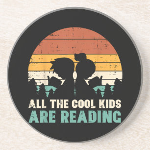 Alle Kinder lesen Retro Read Book Lover Boys Gi Getränkeuntersetzer