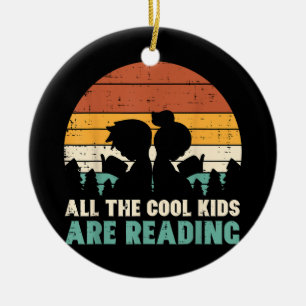 Alle Kinder lesen Retro Read Book Lover Boys Gi Keramik Ornament