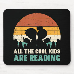 Alle Kinder lesen Retro Read Book Lover Boys Gi Mousepad