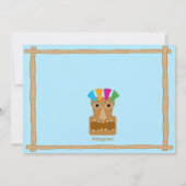 Alle Kinder Luau Geburtstag Einladung (Rückseite)