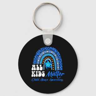 Alle Kinder - Pinwheel Blue Rainbow Child Missbrau Schlüsselanhänger