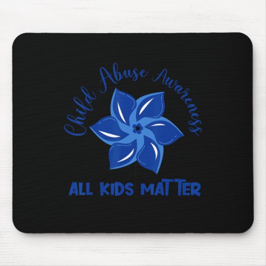 Alle Kinder Problem Kindesmissbrauch Bewusstsein P Mousepad (Vorne)