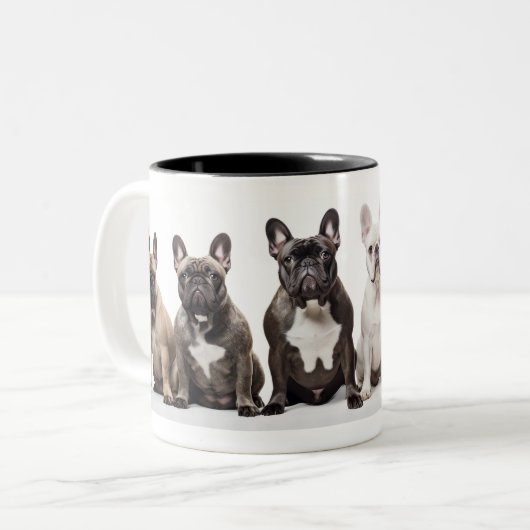 Alle kleinen Franzosen Zweifarbige Tasse (Vorderseite Links)