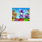 Alle kleinen Raindrops 24x18 Poster (Küche)