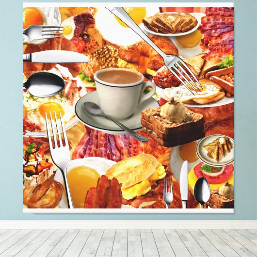 ALLE KÖNNEN FRÜHSTÜCK ESSEN LEINWANDDRUCK (Insitu (Holzboden))