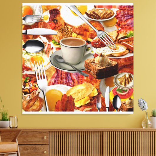 ALLE KÖNNEN FRÜHSTÜCK ESSEN LEINWANDDRUCK (Insitu (Wohnzimmer))