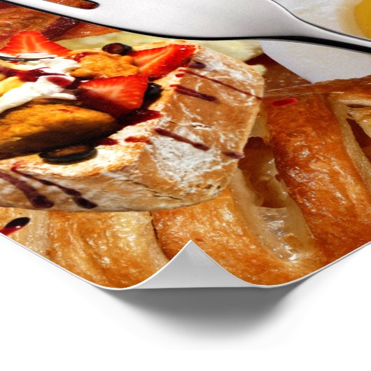 ALLE KÖNNEN FRÜHSTÜCK ESSEN POSTER (Ecke)