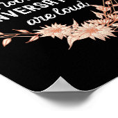 Alle Konversationen sind laute Floral Asl Deaf Awa Poster (Ecke)