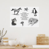 ALLE KREATUREN GROSS & KLEIN: ZEICHNUNGEN VON PENC POSTER (Küche)