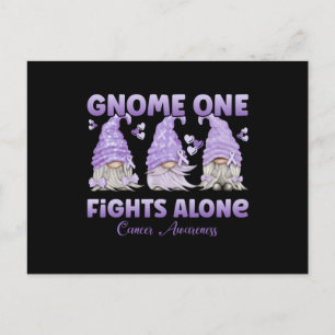 Alle Krebsbewusstsein Lavendel Ribbon Gnome Postkarte