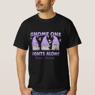 Alle Krebsbewusstsein Lavendel Ribbon Gnome T-Shirt