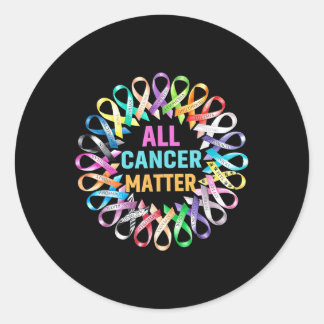 Alle Krebsfarbenprächtigen Ribbons Runder Aufkleber