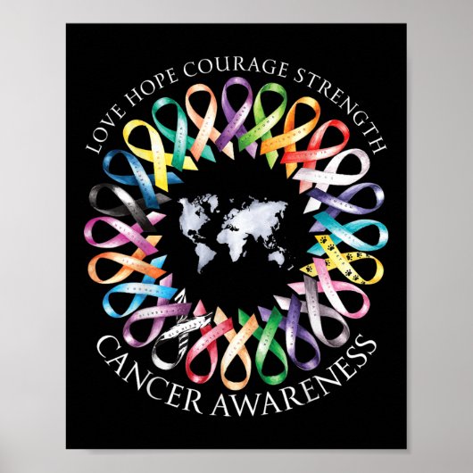 Alle Krebsüberlebende - "Awareness Fight Ribbon Su Poster (Vorne)