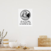 Alle Kriege sind Folter - Benjamin Franklin Poster (Küche)