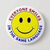 Alle lächeln in derselben Sprache Button (Vorderseite)