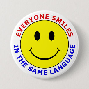 Alle lächeln in derselben Sprache Button