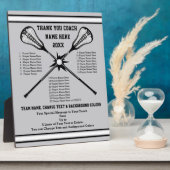 Alle Lacrosse Coach Geschenke, Teamfarbe Fotoplatte (Seite)