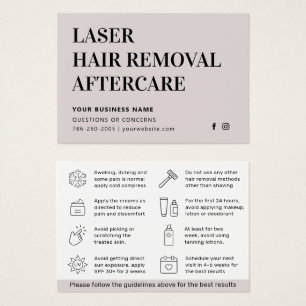 Alle Laser-Haarentfernungs-IPL-Aftercare-Karten