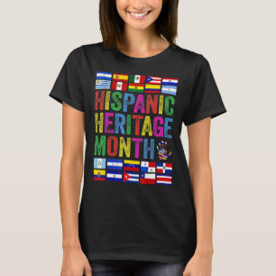 Alle lateinamerikanischen Flaggen Latino Hispanic  T-Shirt