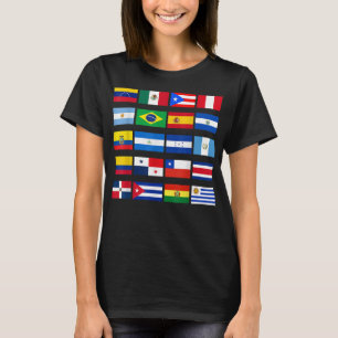 Alle lateinamerikanischen Flaggen Latino Hispanic T-Shirt