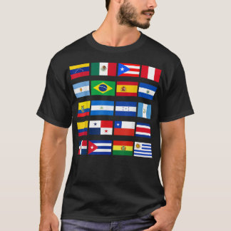 Alle lateinamerikanischen Flaggen Latino Hispanic T-Shirt