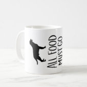 ALLE LEBENSMITTEL MÜSSEN ZUM TESTEN DER Kaffee-Tas Kaffeetasse (Vorderseite Links)