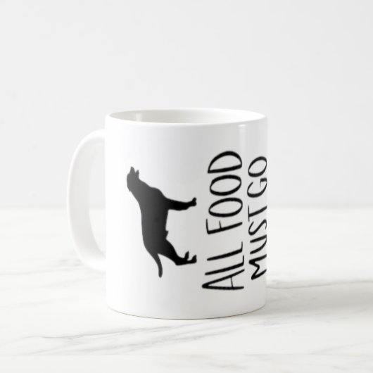 ALLE LEBENSMITTEL MÜSSEN ZUM TESTEN DER Kaffee-Tas Kaffeetasse (Vorderseite Links)