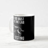 Alle Lebensmittel müssen zum Testen von Doggie an Kaffeetasse (Vorderseite Links)