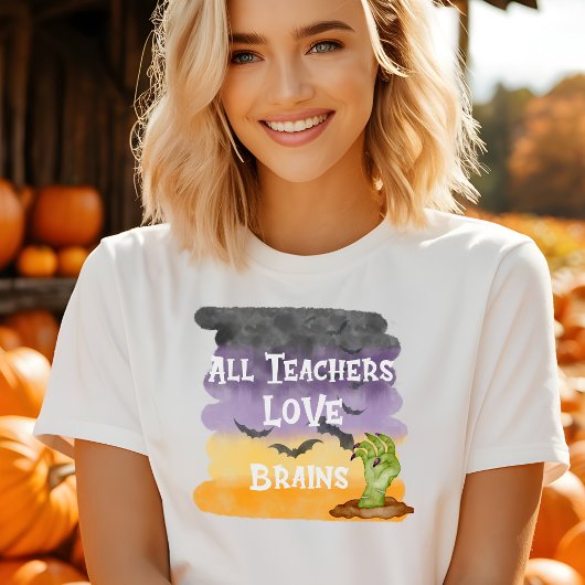 Alle Lehrer Liebe Gehirn Halloween Lehrer Tshirt