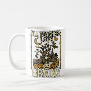 Alle Lehrer lieben Gehirne Halloween Spukhaus P Kaffeetasse