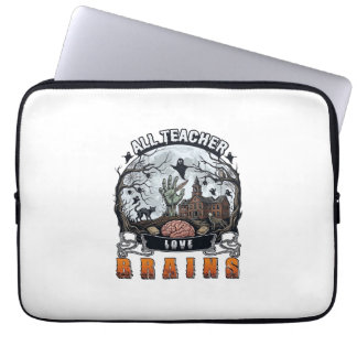 Alle Lehrer lieben Gehirne Halloween Zombie Hand H Laptopschutzhülle