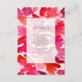 Alle Liebe Aquarell Rosa Rote Hochzeit Details Begleitkarte (Vorderseite)