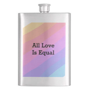 Alle Liebe ist gleich Regenbogen-Stolz Monat LGBT Flachmann